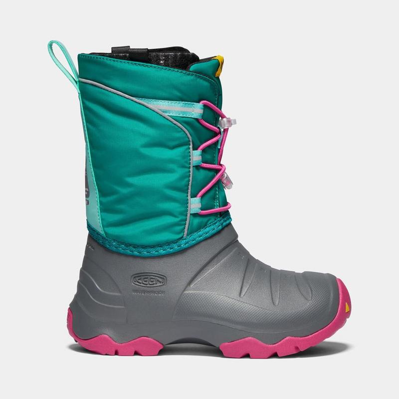 Keen Lumi Waterproof Kışlık - Çocuk Kar Botu - Yeşil/Gri/Pembe - Turkey (026859HYW)